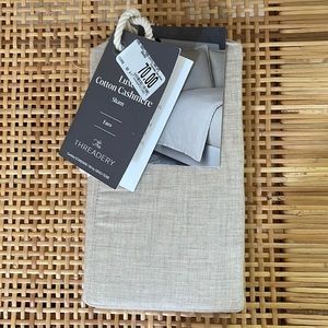 Cotton Cashmere Euro SHAM by The Threadery. 26” x 26”. Color: Oatmeal.